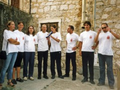 Klapa Lupeži - proba pred nastup 2002. god.